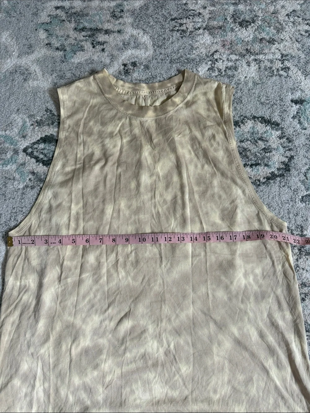 Lululemon All Yours Tank Top Marmoleado Tie Dye Lemon Chiffon Trench